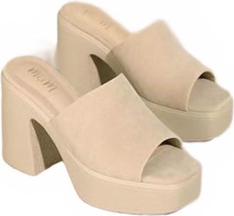Mi.iM Womens Zoe Platform Heels In Diamond Suede