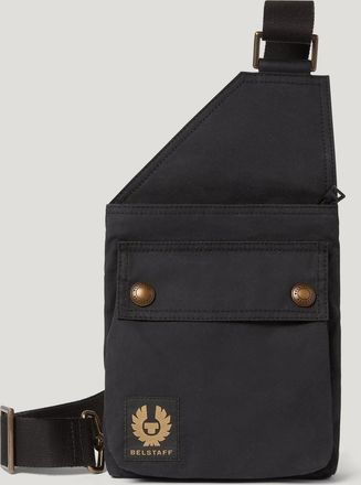 Belstaff Trialmaster Crossbody Bag Unisexs Waxed Cotton Black Size One Size