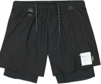 SATISFY Pantalones Cortos de Running - Sport - Hombre - Negro - L