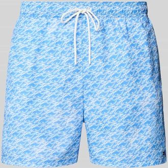 Tommy Hilfiger Regular Fit Badehose mit Logo-Stitching in Bleu, Gr&ouml;&szlig;e XXL