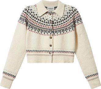 Isabel Marant Zoe Cardigan - Dames - Vesten - Beige - S - Katoen - Truien & Vesten