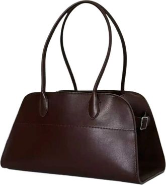 Generic Large Capacity Leather Tote Bag Handbag Document Top Layer, Compatible For Women(Chocolate)