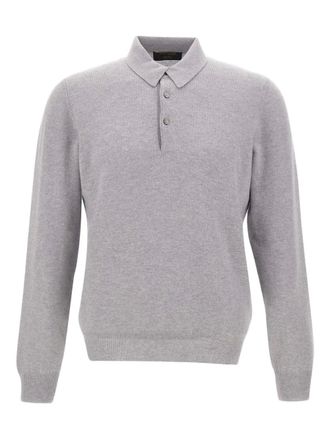 Gran Sasso Gebreid poloshirt - Grijs