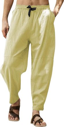 Generic Fabric Trousers Mens Stretch Sports Trousers Jogging Bottoms Long Breathable Training Trousers Elastic Waist Sweatpants Mens Casual Trousers Regular F