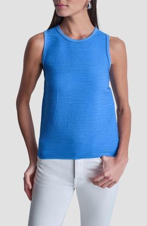 DKNY Seamless Rib Tank in Hampton Blue at Nordstrom, Size X-Small