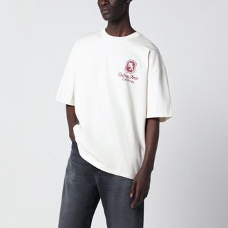 Amiri T-shirt Chateau Amiri Caligorna avorio in cotone