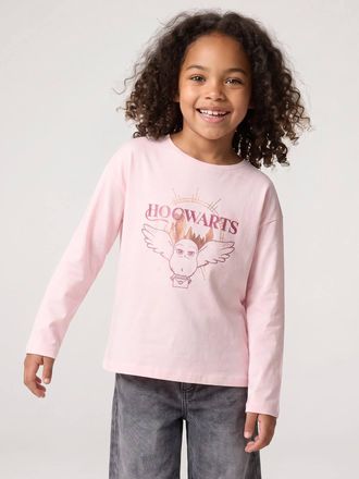 Harry Potter M&auml;dchen Langarm-Shirt Harry Potter hellrosa