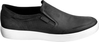 Ecco Mens Soft 7 Slip On Sneakers In Black