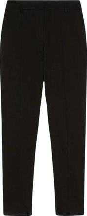 Max Mara Cropped broek - Dames - Vrijetijds broeken - Zwart - 2XL - Katoen - Broeken