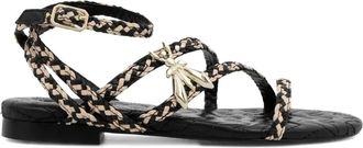 Patrizia Pepe Sandali intrecciati con suola piatta - Nero