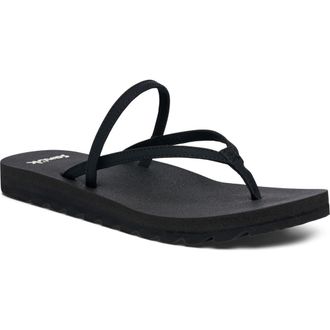 Sanuk Yoga Strappy Sandal in Black at Nordstrom, Size 11