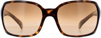 Ray-Ban Butterfly Dames Licht Havana Bruin Gradi&euml;nt Zonnebril