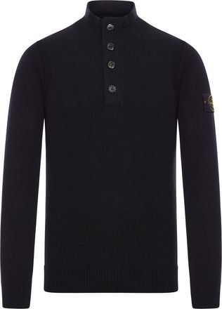 Stone Island REGULAR FIT SWEATER WITH SHORT ZIP AND FAKE BUTTONS - Stone Island - Man
