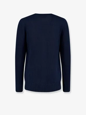 Alpha Studio Braided Cotton Cardigan - Navy
