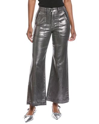 Ramy Brook Cropped Metallic Clifford Wide Leg Pant