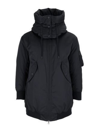Aspesi Padded Voluminous Jacket with Adjustable Collar and Multiple Pockets
