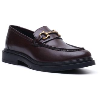 Hush Puppies Edgar Leren Heren Bruine Instappers