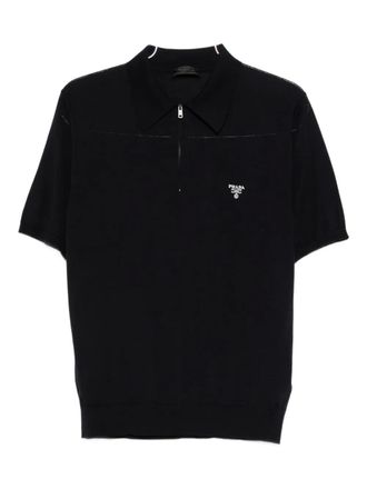 Prada zip-fastening polo shirt - Blu