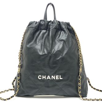 Chanel Black Leather Backpack (Pre-Owned)
