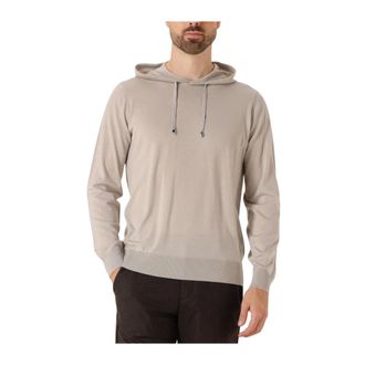 FILIPPO DE LAURENTIIS Hoodies & sweatvesten, Heren, Beige, M, Wol, Cappuccio Ml R Merino