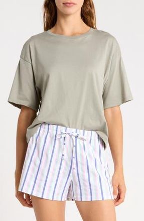 Abound 2-Pack Knit Shorts in Pink Sweet- White Cassie Stp at Nordstrom Rack, Size X-Small