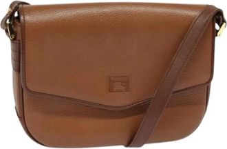 Burberry Pre-owned Vintage Schoudertas - Dames - Vintage Schoudertas - Bruin - ONE Size - Leer - Vintage