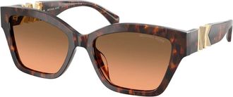 Michael Kors Santa Barbara Zonnebril - Dames - Zonnebrillen - Bruin - 55 MM - Accessoires