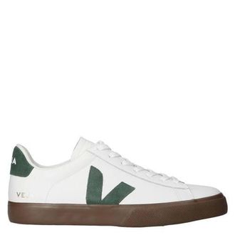 Veja Campo leren sneakers wit/groen