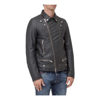 Bully Leather Jackets, male, Black, Size: S 5220 BK2 Jacket