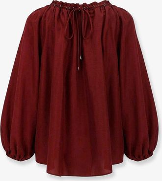 Zimmermann Womens Shirt Aster Silk Red