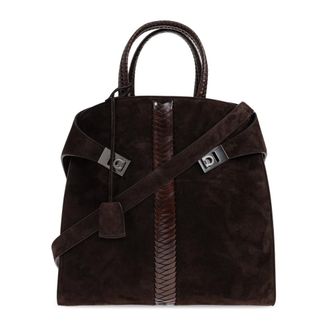 Ferragamo Hug Bag - Heren - Tassen - Bruin - Maat: ONE Size Leer