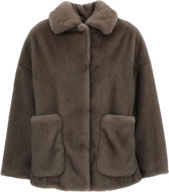Herno Faux Fur & Shearling Jassen - Dames - Jassen - Grijs - S - Jassen