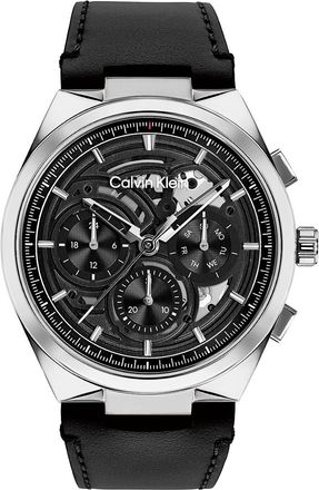 Calvin Klein Mens Skeleton Dial Chronograph Watch - Black - OS