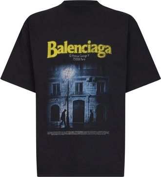 Balenciaga Hombre, Camisetas, Negro, Talla: L