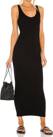 Enza Costa Silk Knit Maxi Tank Dress In Black