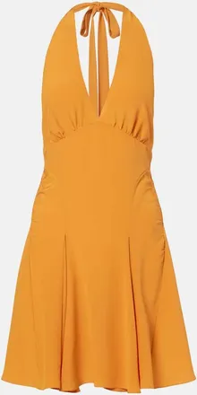 Saint Laurent A Dos Nu silk satin minidress