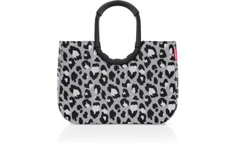 Reisenthel Einkaufskorb REISENTHEL loopshopper L Frame Leo Nero, Damen, grau (grau, schwarz), Polyester, Einkaufsk&ouml;rbe Einkaufskorb