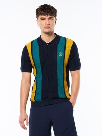 Sergio Tacchini Montell Knit Polo in Maritime Blue at Nordstrom, Size Xxx-Large