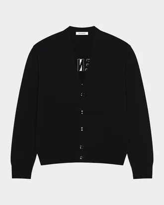 Givenchy Men & apos;s Couture Seam Knit Back-Logo Cardigan
