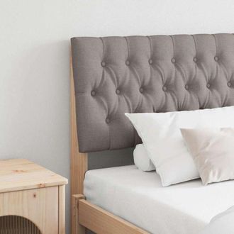 vidaXL Cabecero Tapizado Negro 180 Cm Madera De Pino Macizo