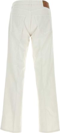 Prada Mens Chalk Cotton Pant Off White