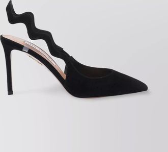 Aquazzura leather pointed toe stiletto heel mules