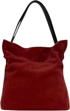 Loewe Pre-owned Schoudertas - Dames - Vintage Shopper - Rood - ONE Size - Leer - Vintage