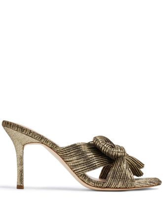 Loeffler Randall Mules Claudia con nodo 90mm - Oro
