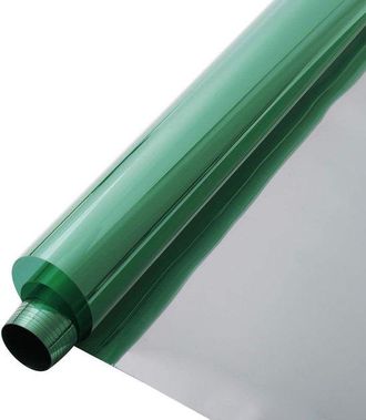 No Brand L&aacute;mina Para Ventanas Con Efecto Espejo Verde-plateado Unidireccional, Autoadhesiva, Reflectante, Para Protecci&oacute;n Solar, Privacidad Y Aislamiento T&eacute;rmi