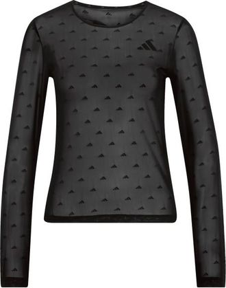 adidas Primelift Essentials Workout Mesh L/S Longsleeve f&uuml;r Damen | schwarz/grau
