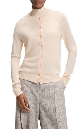 BOSS Fonami Merino Wool Cardigan in Soft Pearl at Nordstrom, Size Xx-Large