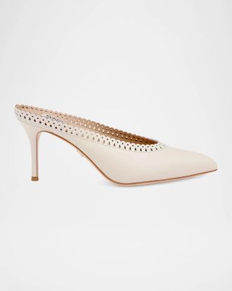 Badgley Mischka Rylie 75MM Leather Mules