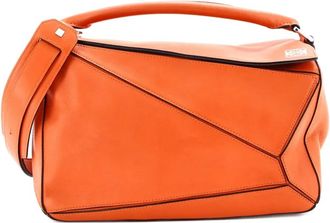 Loewe Puzzle Bag Leather Medium shoulder bag - Oranje