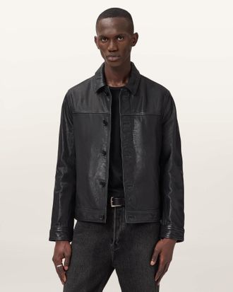 AllSaints Nates Leather Jacket